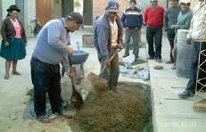 making bocachi in Bolivia